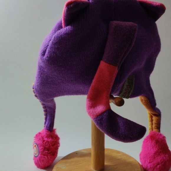 Flipeez Cute Kitty Purple Beanie‎ Hat with Wagging Tail Beanie main image 10